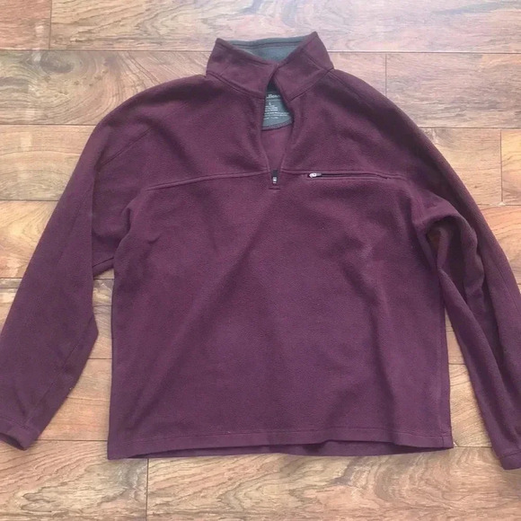 LL Bean Half Zip Fleece Sweater - Picture 1 of 3